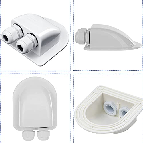 Solar Kabeldurchführung 2-Fach Solar Dachdurchführung Ziegel wasserdichte Solarmodule Kabelverbinder für Wohnmobil Photovoltaik RV Camper Sat-Anlage Klimaanlage Caravan Booten