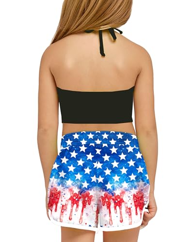 Image of Deerose Kids Hawaiian Swim Board Shorts Quick Dry Active Swim Trunk 5-14 Years