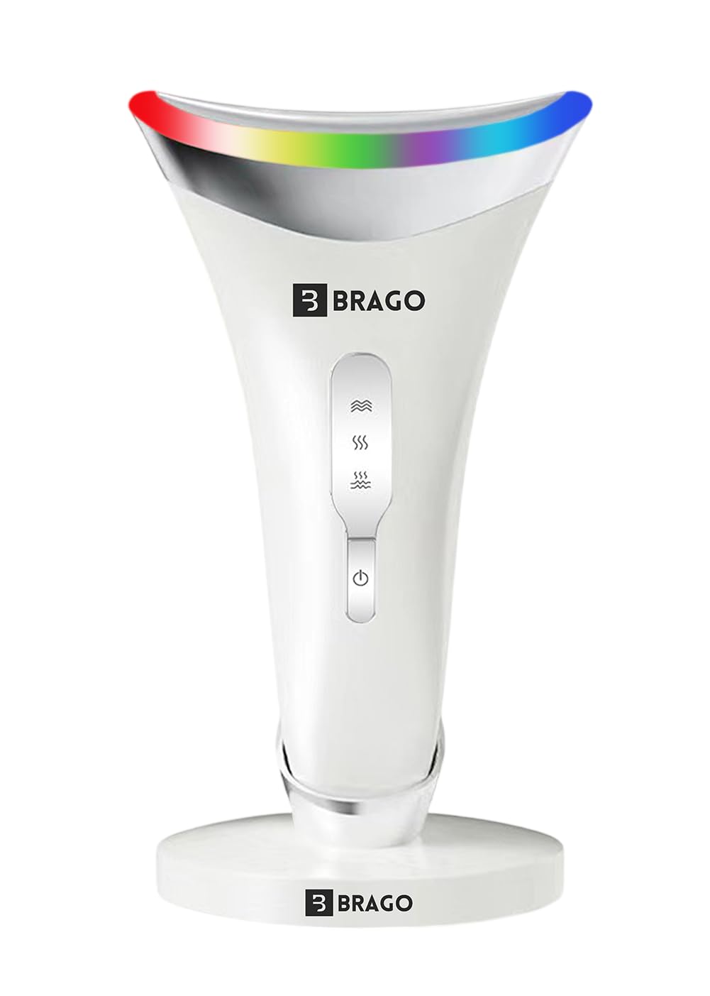 Brago Skin Lift Device | Face and Neck Massager Machine for Facial, Double Chin, Wrinkles, Anti Ageing & Glowing Skin | Red Light Therapy Beauty Tool | 7 Color LED, 3 Modes, Type-C (White)-image-14