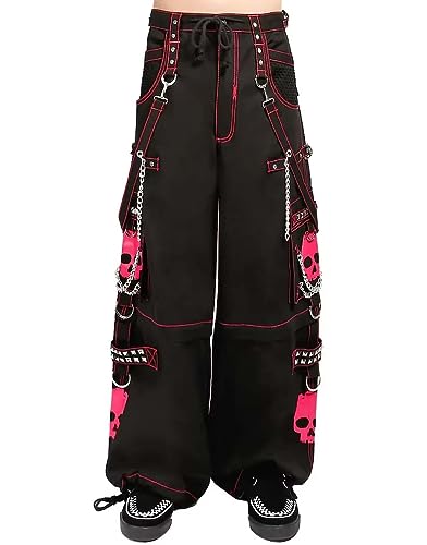 Gothic Pant | Pink Super Skull Gothic Cyber Chain Goth Jeans Punk Rock Pants | Skull Gothic Pant | Gothic Pants2