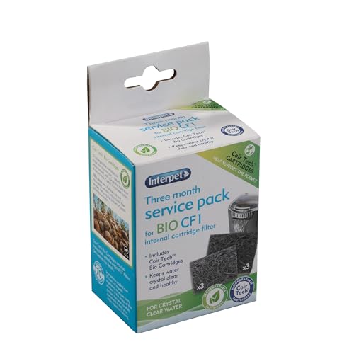 Interpet 3 Month Service Pack for the Interpet Internal Cartridge Filter CF1 (3 x Filter Cartridge 3 x Algaway Pad) clear