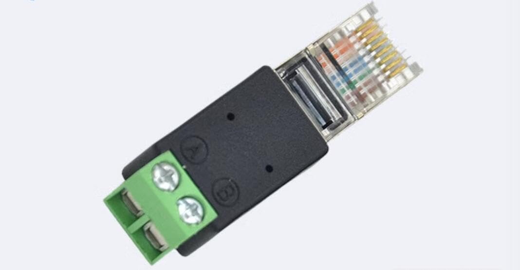 Taidacent RJ45 auf RS485 Konverter – RJ45-Terminal-Adapter – Kristallkopf zu Terminal (A verbindet sich mit PIN3, B verbindet PIN4, 6)