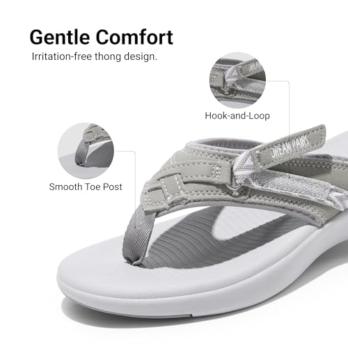 Image of DREAM PAIRS Womens Arch Support Lightweight Flip Flops