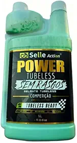 Selante Tubeless Power 1L - Vedação até 10mm - 100% Biodegradável e Não Tóxico - Proteção 3 a 8 Meses - Para MTB e Estrada