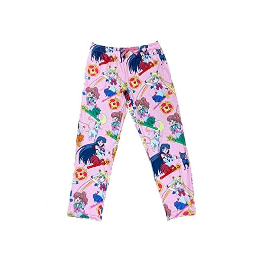 Bioworld Sailor Moon - Pantalones de pijama para mujer con estampado de personajes, Rosado, X-Large