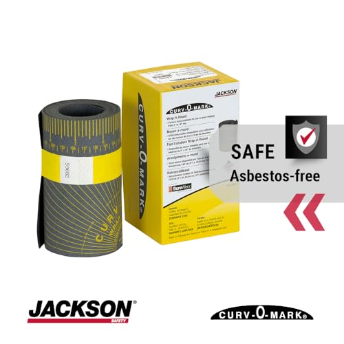 Image of Jackson Safety Pipe Measuring Tool - Wrap-A-Round Tape Pipe Fitting Tool (Multiple Sizes and Heat Ratings)