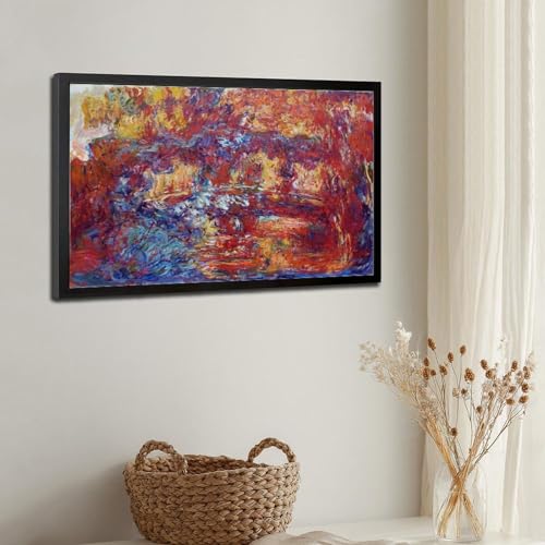 Impression sur toile Claude Monet haute définition avec cadre suspendu - 3
