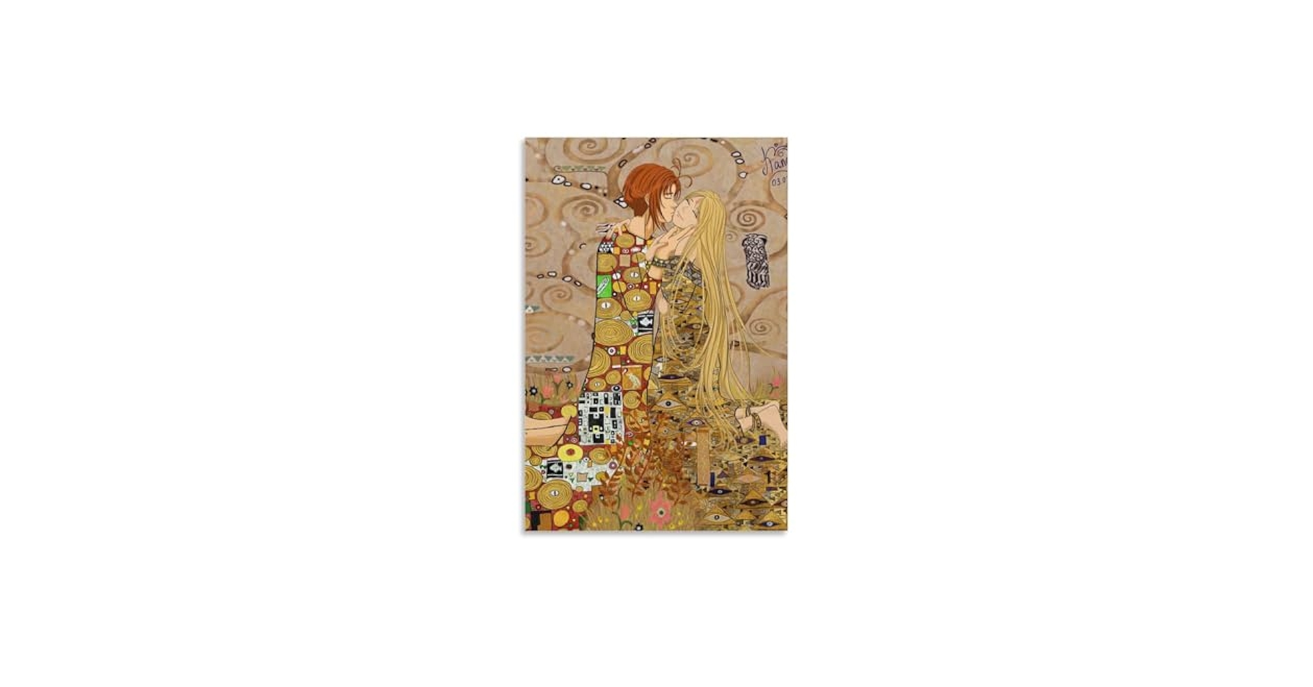 Amazon.co.jp: Gustav Klimtグスタフ・クリムト《接吻