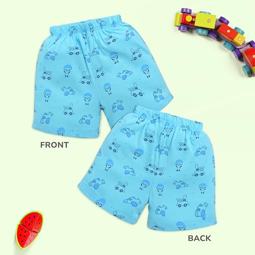 Image of LuvLap Baby Boys & Girls Regular Fit 100% Cotton Shorts Pack of 6