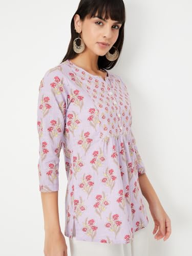 Image of Max Women's Cotton Blend Regular Fit Kurta