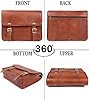 ALASKA EXPORTS Laptop Messenger Bags for Men Genuine Leather Vintage Crossbody Satchel Briefcase Bag With Adjustable Strap for Work Office Business College (Brown) #2