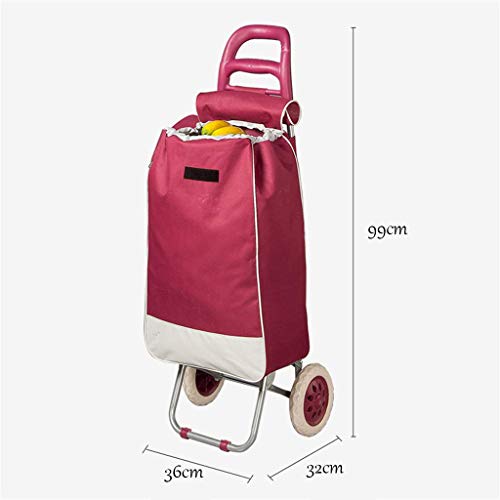 WLKINF Einkaufstrolley aus Stahl, faltbar, wasserdicht, Oxford-Stoff, Klettertreppen, Einkaufswagen, ultraleicht… – Bild 3