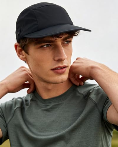 Image of CLAPE Snapback 5 Panel Hat for Men Flat Bill Funny Trucker Hats Running