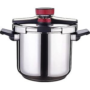Large Capacity High Pressure Cooking Pot,304 Stainless Steel Explosion-Proof Pressure Cooker Suitable for Home Gas Induction Cooker,Silver-7L