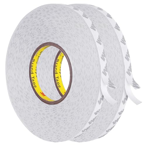Image of HitLights Double Sided Tape Heavy Duty (2 Pack), Waterproof Strong Mounting Adhesive Tape for Walls, Car, Home Decor, Office Decor (164ft x 0.39in)