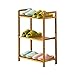 GOHHK Domowy regulowany stojak na buty, 3-poziomowy organizer, półki, buty, korytarz, bambusowa wieża do przechowywania, DIY, montaż (50 cm, 68 cm)