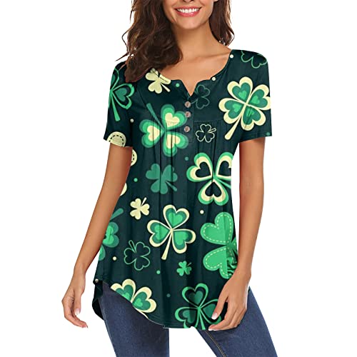 RMBLYfeiye Damen Gemütlich T-Shirt Sanft Urlaubsspitzen 80er Jahre Outfit Damen Sommerkleid Damen Sportshirt Damen Muster Gedruckt Hawaiihemd Süß Krawattenfarbe Cover