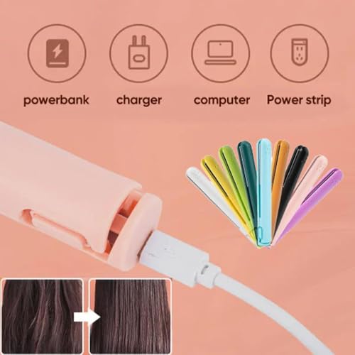 Plancha y rizador mini 2 en 1 para cabello corto miniatura 6