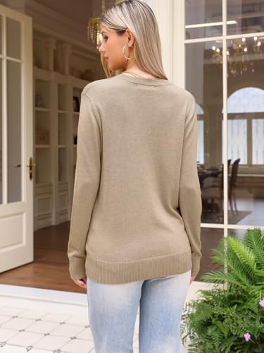 Allegra K Casual Lightweight Sweater for Women's Crewneck Fall Winter Loose Pullover Sweaters Trendy3