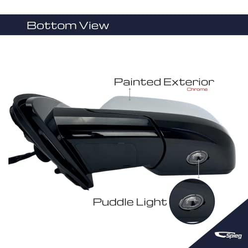 Spieg Driver Side Mirror Replacement For Chevrolet Tahoe Suburban | Gmc Yukon Xl 2015-2020 Auto Dimming Puddle Lamp Power Folding Bsm Memory Chrome 17Pin (Lh) #TOP3