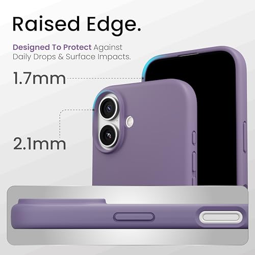 Image of CASEGEAR Silicone Snap Fit Back Cover Case Compatible with iPhone 17 | 8 Feet Drop Protection | Compatible with MagSafe | 360 Protection | Shockproof & Scratch Resistant | Misty Purple