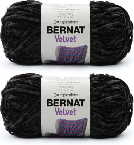 Image of Bernat Velvet Blackbird Yarn of 300g /10.5oz - Polyester - 5 Bulky - 315 Yards - Knitting /Crochet (Pack of 24)