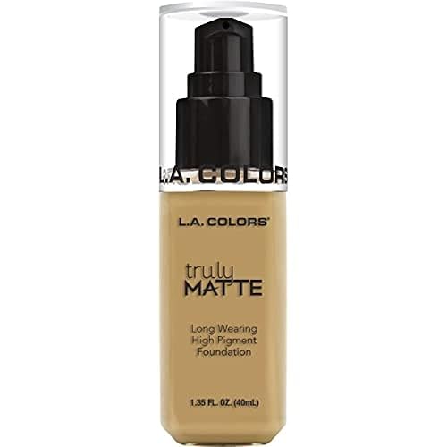 L.A. COLORS Base Truly Matte Foundation, Nude, 1.35 onzas líquidas