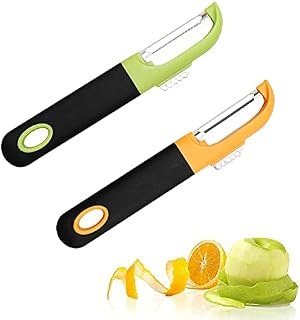 aupawdy 2 PCS Peeler Fruit Vegetable Peeler Universal Peeler with Stainless Blade for Speed Peeling of Potato Carrot and All Kinds of Veg and Soft Skinned Fruit.