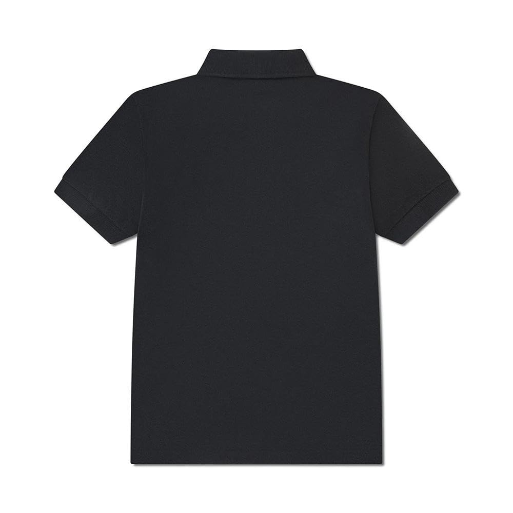 Lacoste Polo de piqué pequeño no orgánico Lcb para niño (Paquete de 1), Negro, 16 años