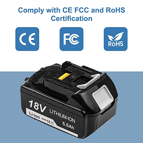 2X Hochstern Vervanging voor 18V Batterij BL1830B BL1830 BL1820 194205-3 LXT-400 met LED-indicator - Afbeelding 6