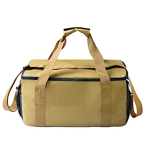 GRABLOOM Bag with Liners Insulated Picnics Lunch Bag Tableware Handbag Soft-Sided Cooling Bag for Camping Outdoor Activity Picnics Basket Thermal Bag Large Thermal Insulated