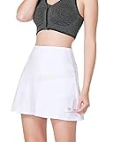 [page_title]-Tennisrock 2-In-1 Rock Mit Leggings Minirock Sport Fitness Yoga Skort Damen Skort Sport Hosenrock mit Tasche & Innenhose Skirt