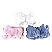 Frcolor bowknot pelo bandas elásticas coral felpa maquillaje cara Wash ducha diadema para mujer chica 3 Unidos (azul rosa blanco)
