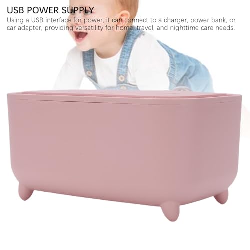 Chauffe-lingettes bébé à contrôle intelligent de la température rose