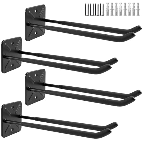 Sinoer Garagenhaken, Wandgarderobe, Schuppen-Organizer, schwerer Werkzeug-Organizer, Aufhänger, Garagenhaken für Gartengeräte, Kinderwagen, Autoreifen, Gartengeräte 12.44 zoll (4 Stück)