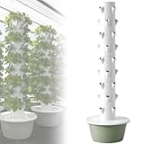 huertos familiares organicos ➤[DISEÑO VERTICAL QUE AHORRA ESPACIO] Los kits de cultivo hidropónico para jardín presentan una estructura vertical con capas desmontables y flexibles. A pesar de su tamaño compacto, pueden albergar entre 20 y 36 especies de plantas diferentes, maximizando el aprovechamiento del espacio y siendo ideales para diversos espacios reducidos como cocinas, salas de estar y balcones.