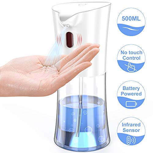 Aabeloy Distributeur Automatique Désinfectant Pulvérisateur De Liquide sans Contact Capteur Infrarouge Batterie Capacité de 500ml pour Salle de Bain, Cuisine, Toilettes, Bureau, Enfants, Adultes