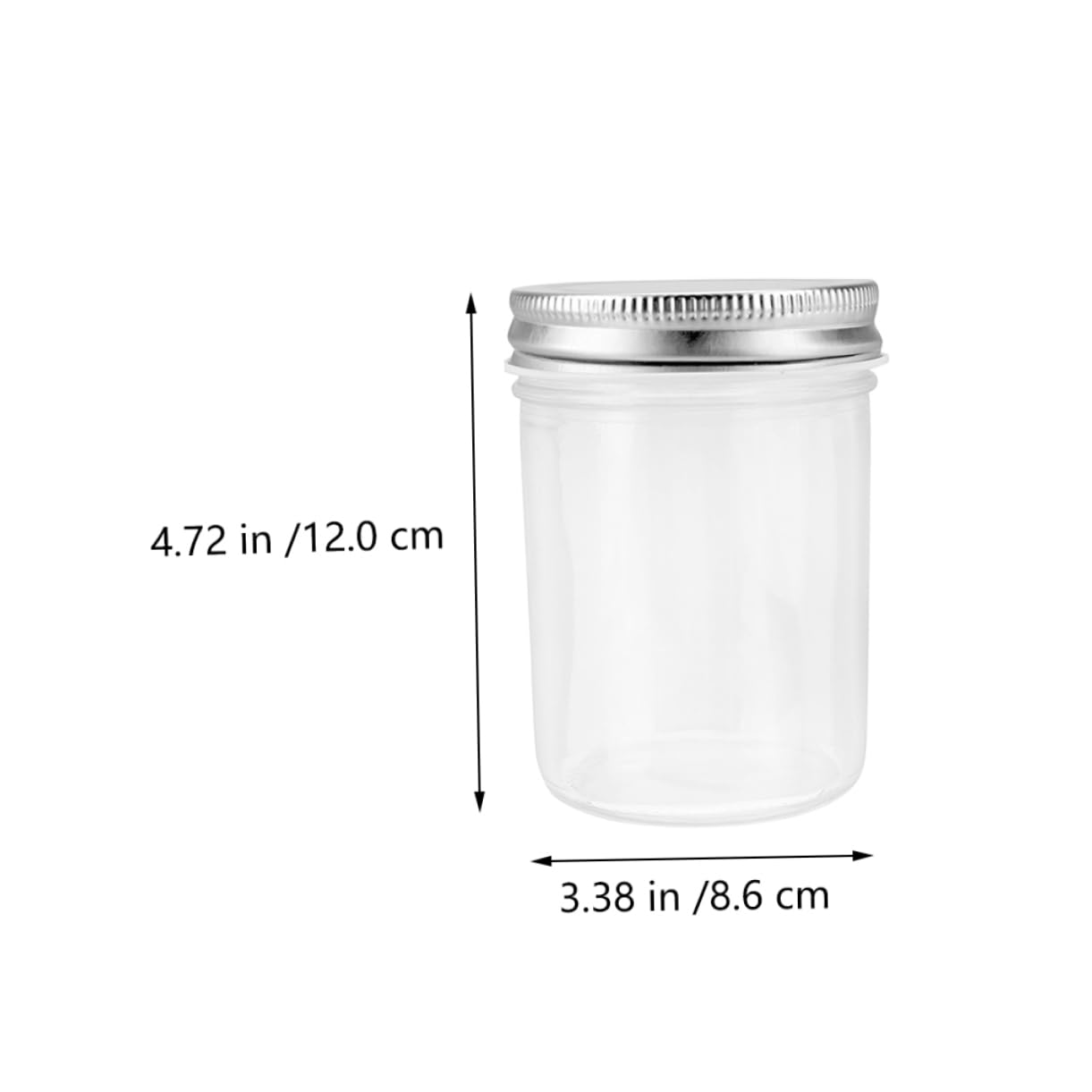 Mobestech Set da 4 Barattoli in Vetro Chiusura Ermetica per Alimenti, Contenitori Multiuso per Conservazione in Casa, Vasetti per Marmellata e Spezie