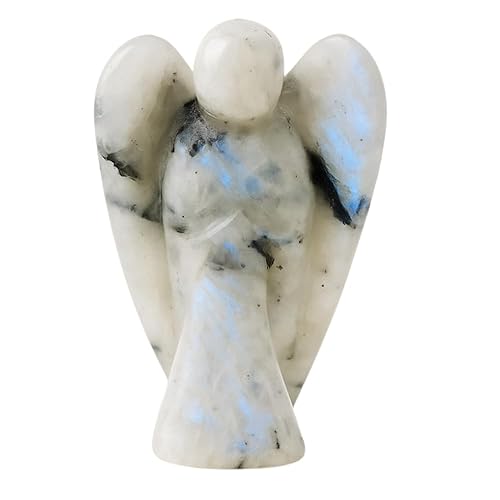 Miniatura 9 de Estatua de ángel de angelita de 2 pulgadas, hermosa piedra preciosa de ángel de la guarda, ángel de cristal natural, tallados a mano para promover