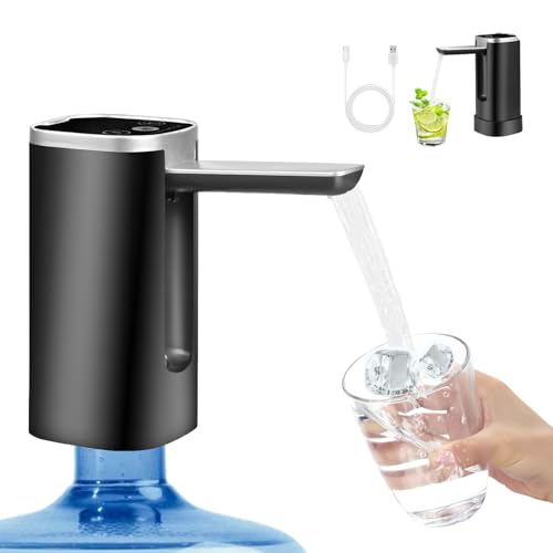 Opiniones de Dispensador de Agua Electrico los mejores 10. 47 Dispensador de Agua Garrafon Portátil Eléctrico Plegable con Bloqueo Infantil, 3 Modos de Flujo y Carga Rápida USB-C, Ideal para Hogar, Oficina, Viajes y Camping, Compatible con...