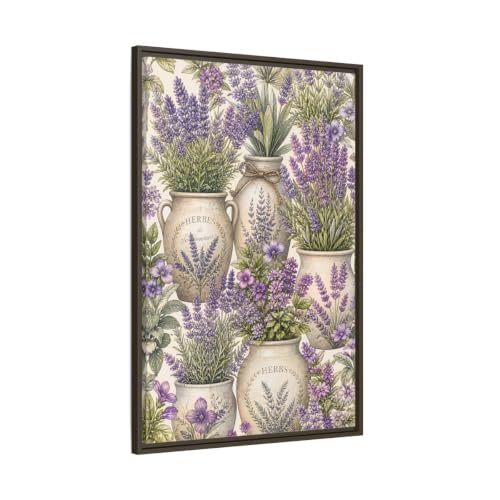 Toile florale lavande pour habiller un grand mur vide au-dessus du canapé
