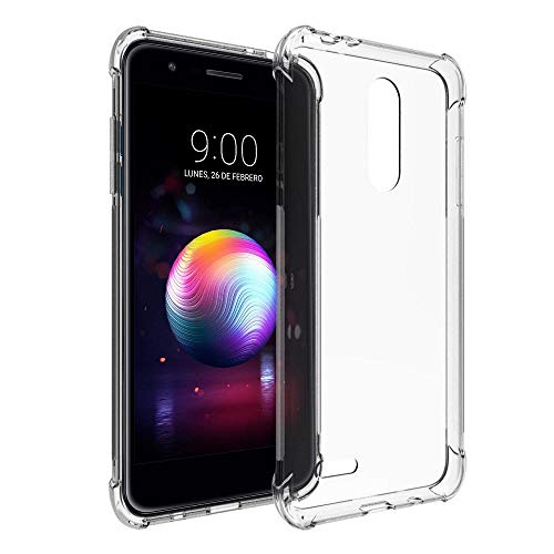 REY - Funda Anti-Shock Gel Transparente para LG K11 / LG K11 Plus, Ultra Fina 0,33mm, Esquinas Reforzadas, Silicona TPU de Alta Resistencia y Flexibilidad