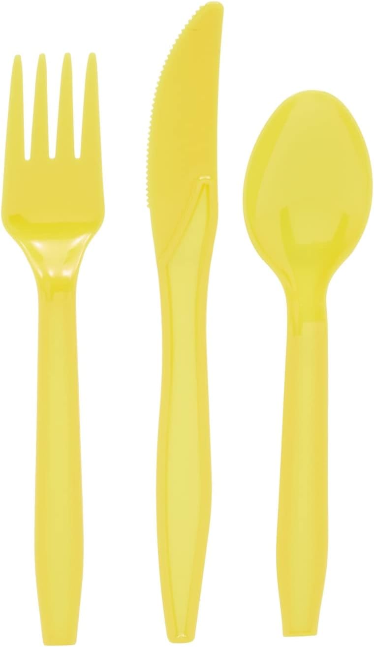 Yellow Bumble Bee Birthday Party Supplies Set - Plates, Napkins, Cups, and Cutlery
