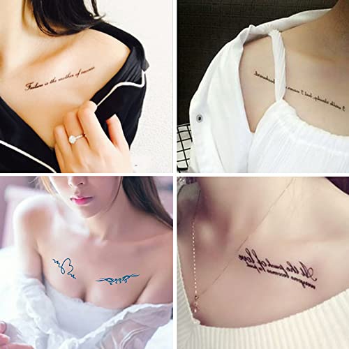 Black Flower Tattoos For Women Girls Fake Tattoo Stickers For Adults Teens Rose Sunflower Lily Temporary Tattoo Decals On Arm Chest Leg Belly Makeup Body Decoration Supplies #TOP4