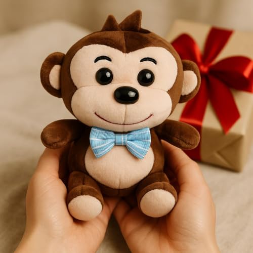 Image of SCOOBA Cute Monkey Soft Toys for Kids Babies 20cm Small (Bow Monkey Small)
