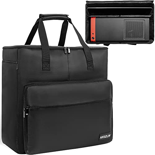 AKOZLIN Desktop-Gaming-Computer-Tower-PC-Tragetasche, Reise-Aufbewahrungstasche für PC-Gehäuse, Monitor (bis zu 61 cm), Tastatur und Maus, Schwarz Cover