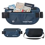 travel inspira Travel Money Belt with Slim Anti-Theft RFID Blocking Passport Holder for Travel Concealed under Clothes for Ultimate Protection of Credit Cards, Cash, Passport & Documents, Navy Blue - Image 3