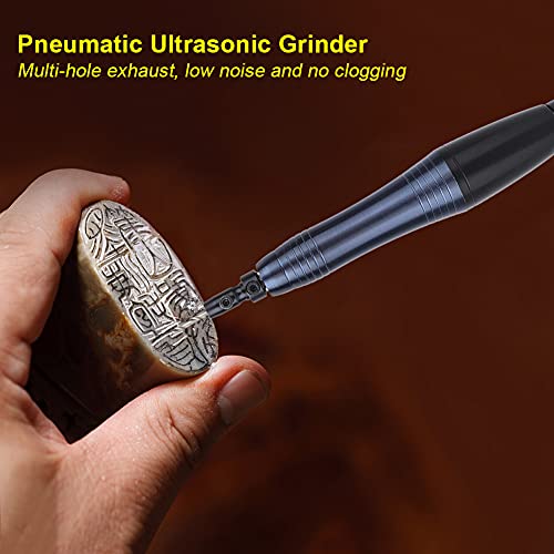 Mavaol 0.6mm Stroke Pneumatic Grinder High Speed 25000 RPM Low Vibration Quiet Air Tool Jewelry Polishing Metalworking Rotary Tool Air Grinder Kit (-1011190284211) - Image 5