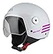 NZI Unisex-Adult Vintage 3 Helmet, TRIBAND Pearl White&PINK, XL
