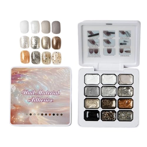 Paleta de Esmaltes en Gel,12 Colores con Brillo Degradado de Larga Duración,Gel Pulidor de Uñas | para Mujeres Adolescentes Madres Hogar Vacaciones Verano Diario